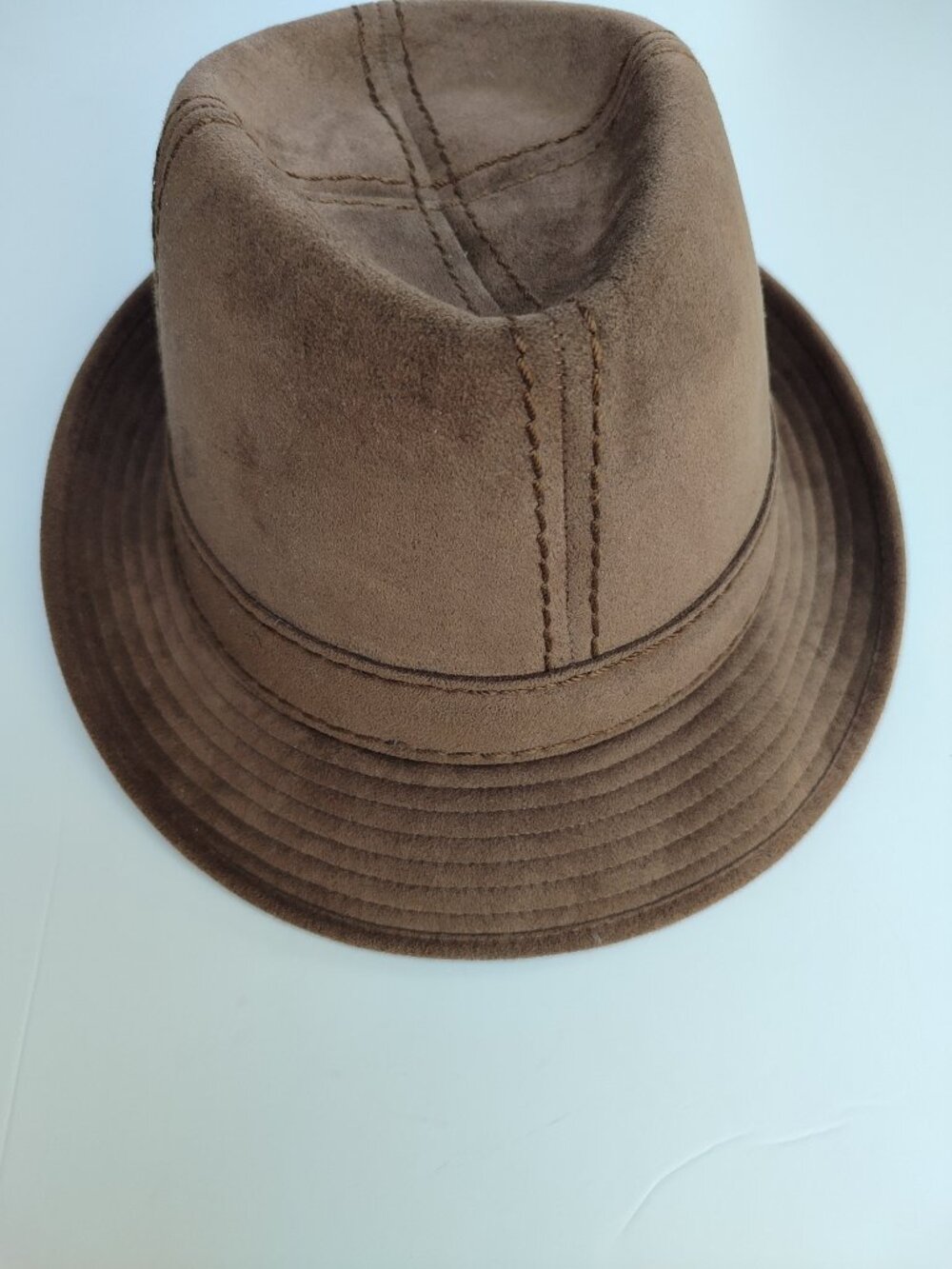 Vintage Like new 80s/90s Mayser Alcantara Brown Hat Germany- size 57